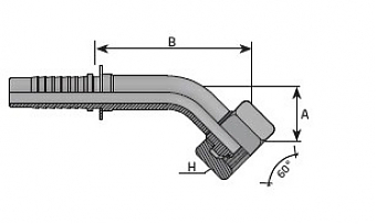 BSP 1/2"-14/45-08 DN12 (V) (O-RING)