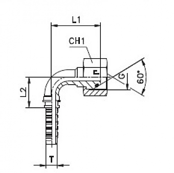 BSP 1/2"-14/90-05 DN8 (С) (O-RING)