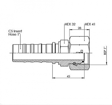 BSP 1"-11/0-16 CS DN25