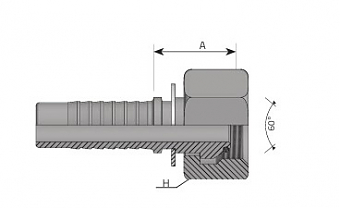 BSP 1/4"-19/0-04 DN6 (V) (O-Ring)