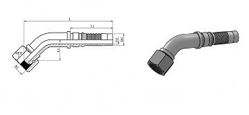 BSP 1"-11/45-16 int DN25
