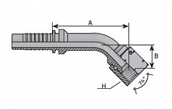 JIC 1.1/16"-12/45-12 DN20 (V) штифтованная гайка