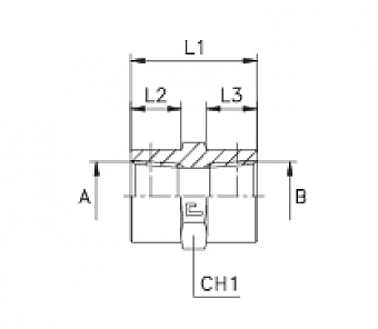 Адаптер с внутренней резьбой NPT3/8"-1/2"