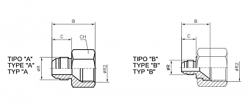 Адаптер JIC 7/8" - JIC 1.1/16" (Ш-Г) Адаптер JIC 7/8" - JIC 1.1/16" (Ш-Г)