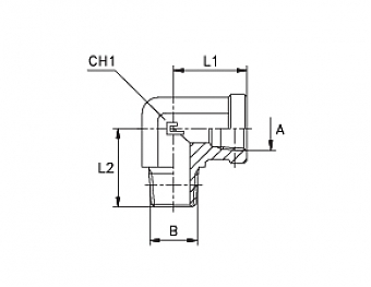 Угольник 90° штуцер/внутренняя резьба NPT 1.1/4"