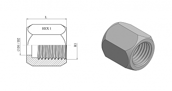 Гайка накидная JIC 1.5/16"